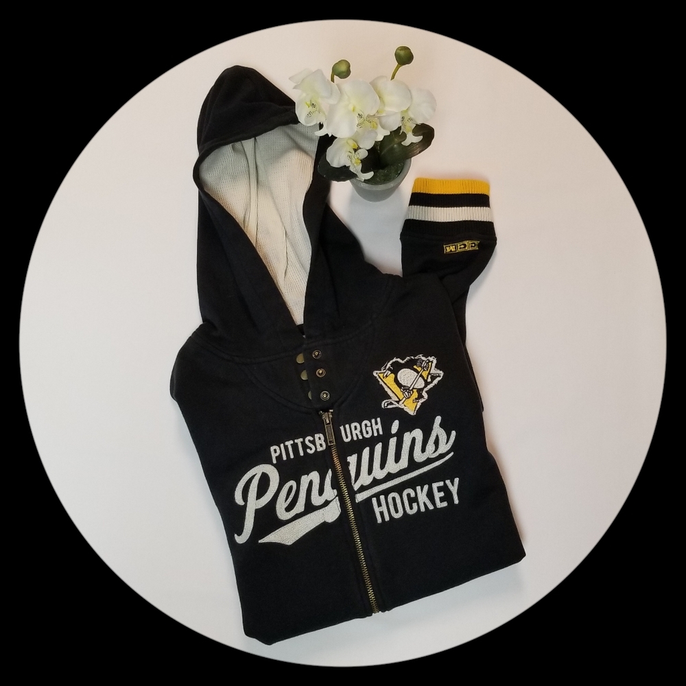 Pittsburgh Penguins Hockey Hoodie CCM sz M